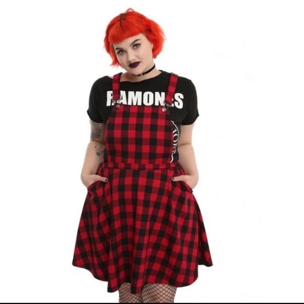 Hot Topic Dress XL Buffalo Plaid Red